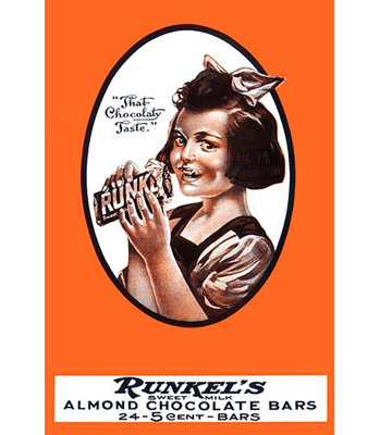 Barres de chocolat d’amande runkel-impression publicitaire