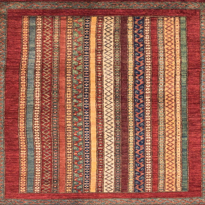 Abstract Indoor Rug, Square 4'