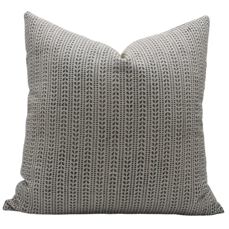 Linen Indoor/Outdoor Pillow Cover, 14" x 14", Black, Square