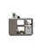 Accent Storage Cabinet, Gray Finish