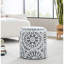 Rangement en laine noire et tissée à la main de 18 po, style noué, couvercle amovible, utilisation à l'intérieur, conception avec limite de poids de 250 lb,