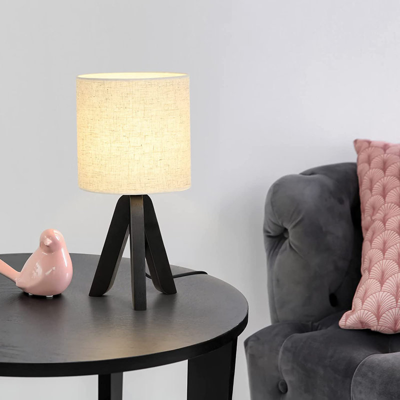 Lampe trépied Damhnait, Beige, Noir
