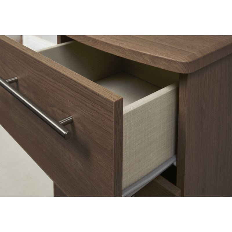 Fully Assembled Lyndale 3 Drawer Chest, Walnut
