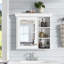 Armoire de salle de bain murale polyvalente avec rangement et miroir, optimisant l'utilisation de l'espace