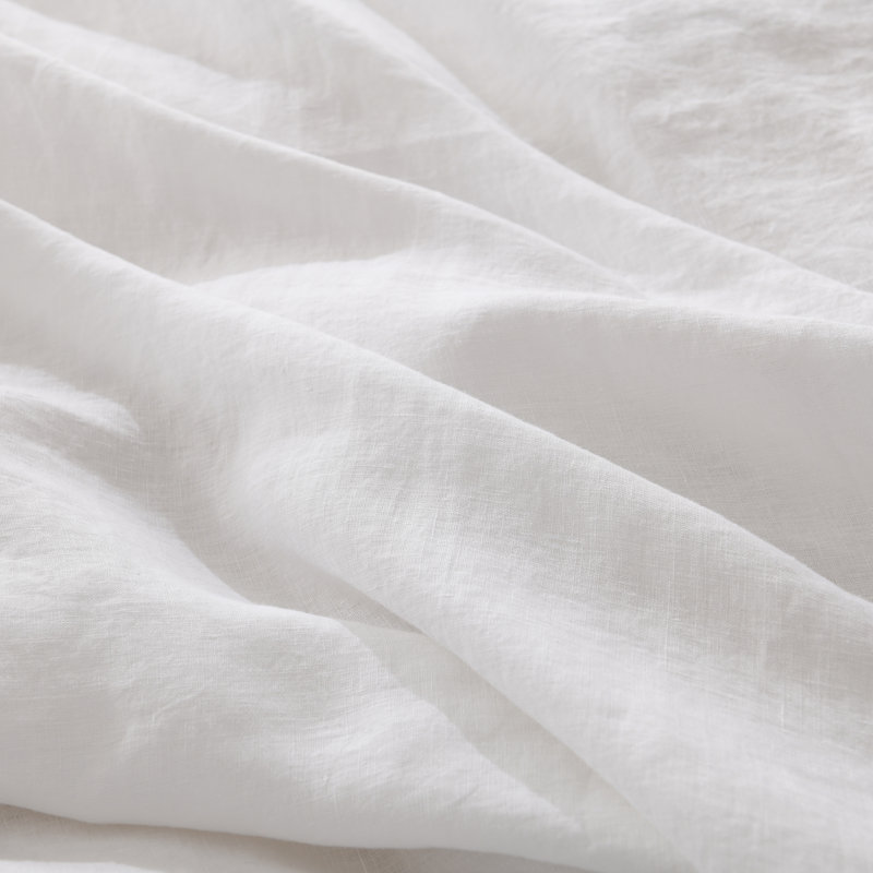 Ensemble de housse de couette en lin, Blanc, Housse de couette très grand et 2 très grandes t