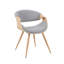 Chaise de salle à manger rembourrée de style Mid-Century avec finition en bois Kaleem-114688012-114688013