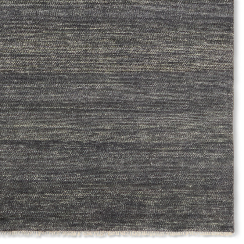 Jaipur Living Origin SAG10 Handknotted Solid Dark Gray Area Rug (6'x9'), Rectangle 8' x 10'