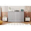 Lit double gris avec tiroir pour un espace enchanteur et confortable-1820594002