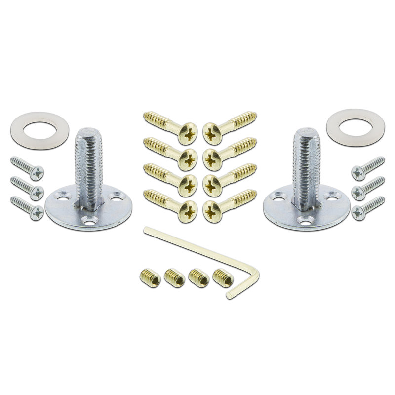 New York Plate with Crystal Door Knob, Polished Brass