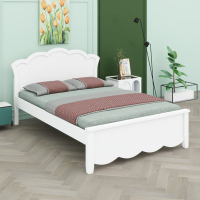 Modern Platform Bed Frame with Headboard