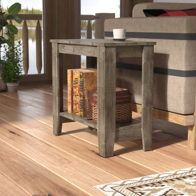 Table d'appoint de style transitionnel en stratifié pouvant servir de table de lampe, table de chevet, table de bout