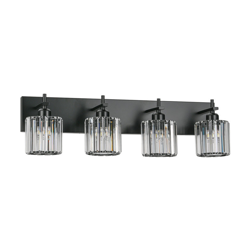 Corless Dimmable Vanity Light, 4, Matte Black