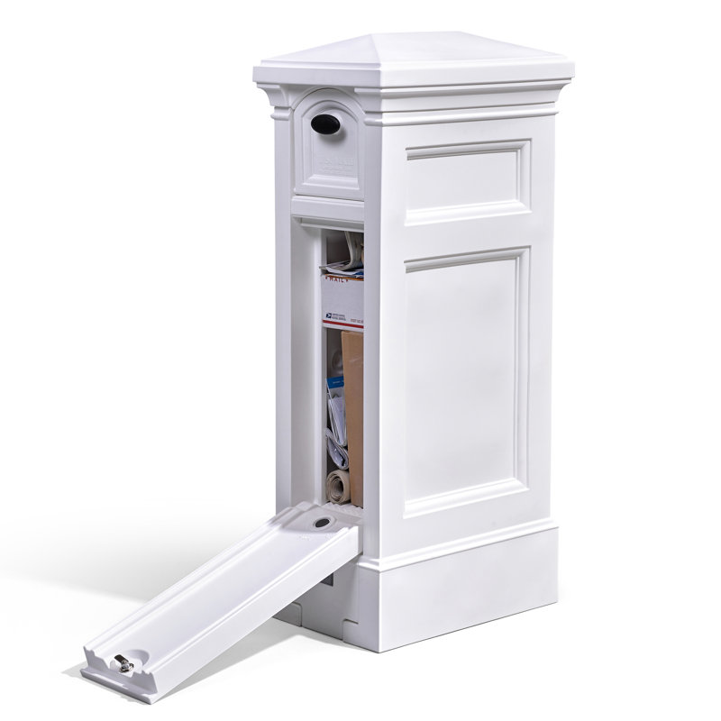 Atherton Reserve White Lockable Plastic Storage Mailbox
