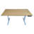 48" Adjustable Brown and White Stainless Steel Computer Desk