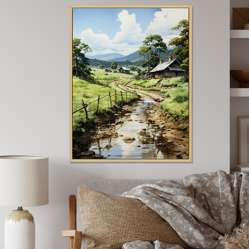 «Countryside Farm Bliss», Cadre naturel flottant, H 32 po x l 24 po x P 1 po