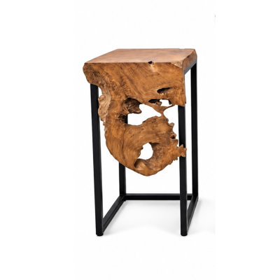 Table d'appoint Wave en racine de teck recyclée