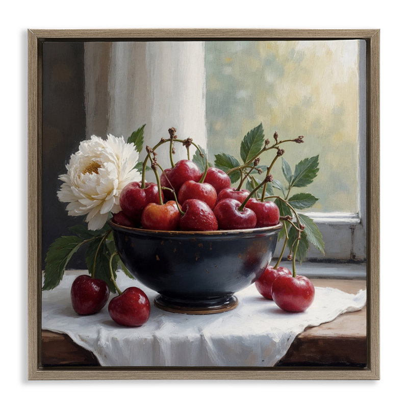 Cadre flottant Cherry & Blossom Still Life, Brun, H 18 po x l 18 po