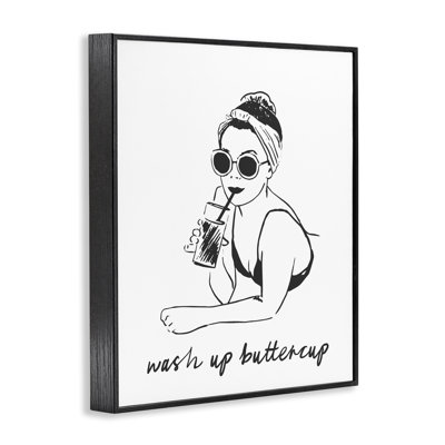 Giclée rétro encadrée par Washed Buttercup
