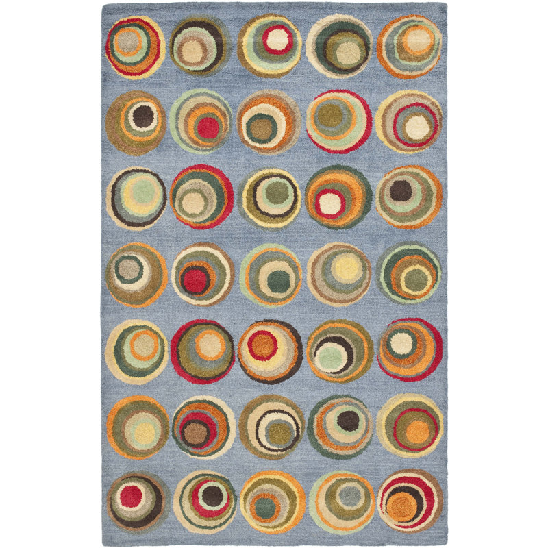 Candelo Soho Hand Tufted Wool Geometric Rug, Rectangle 7'6" x 9'6"