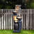 Aurash Outdoor Column Fountain with Lights