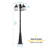 3-Head Outdoor Lamp Post Light With Dusk To Dawn Sensor