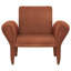 Fauteuil d'appoint rembourré à accoudoirs roulés Liana