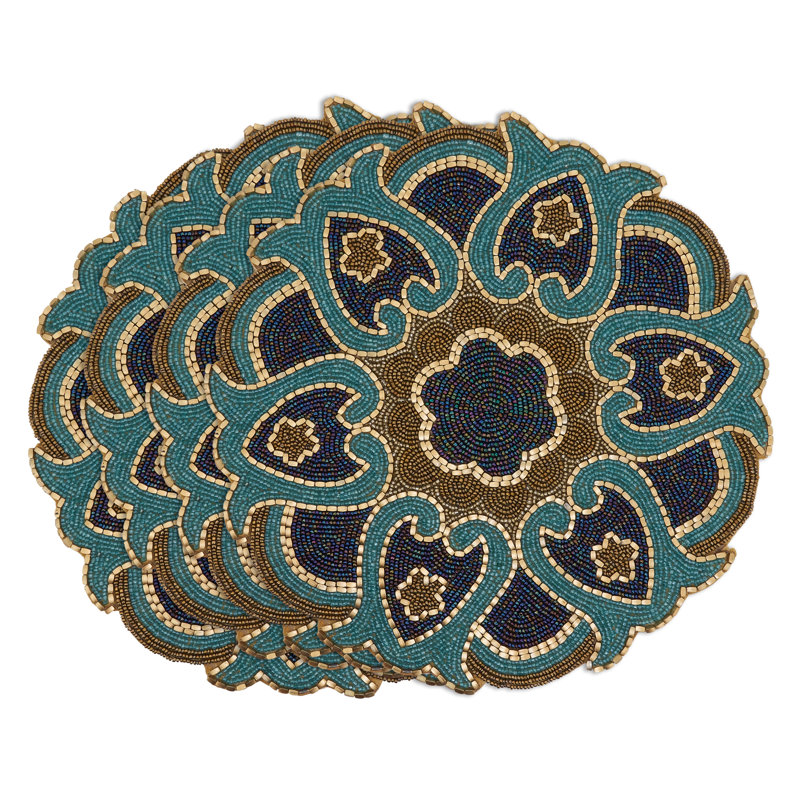 Glass Geometric Round Placemat