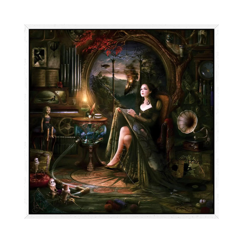 Trapped by Melanie Delon - Print on Canvas, White Framed, 93.98 cm H x 93.98 cm W