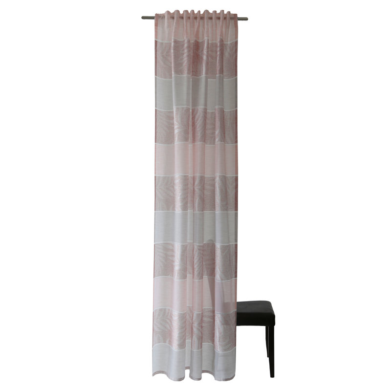 Manton Semi Sheer Curtains, Rose