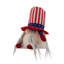Gnome patriotique 4,75 "illuminé le 4 juillet