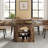 63" Rectangular 2-Tier Storage Dining Table for 4-6 People, Farmhouse Kitchen Table Dinner Table