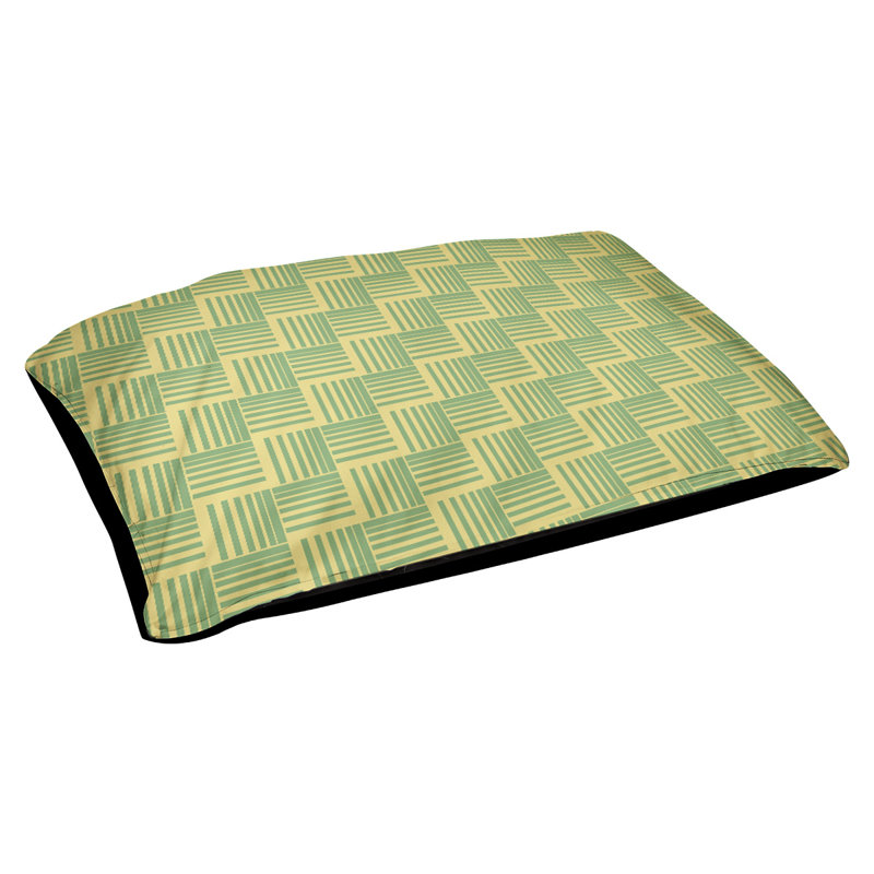 Coussin Cheng, Moyen (l 40 po x P 6,5 po x H 30 po), Jaune/vert