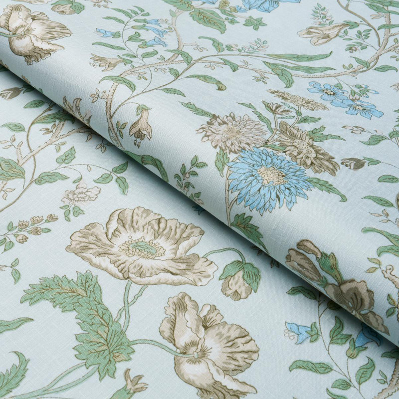 Giselle Floral Fabric, Sky