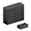 Commode double moderne 8 tiroirs l 47,2 po-345784157