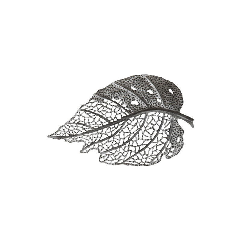 Birch Leaf Wall Art, Silver, MD