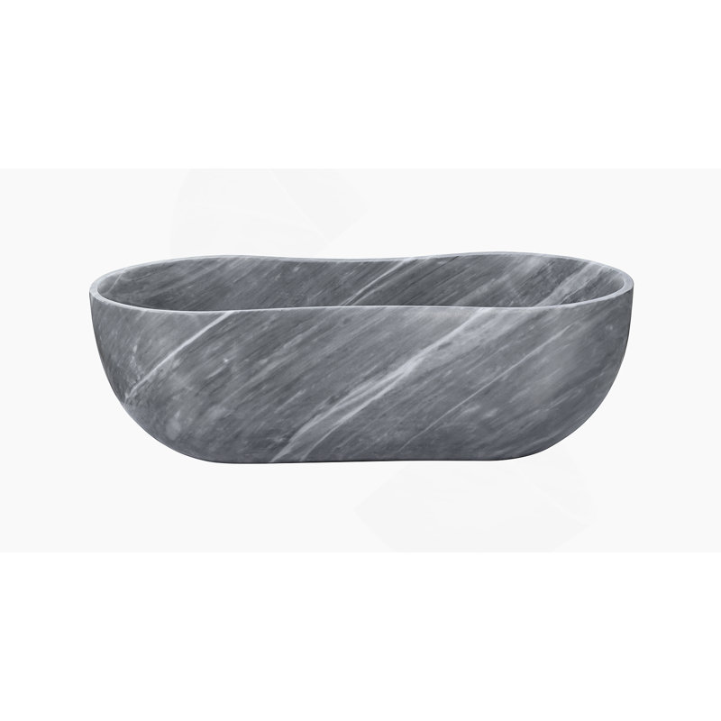 Bathroom Vessel Sink With Pre-Drilled Drain Hole, Gray
