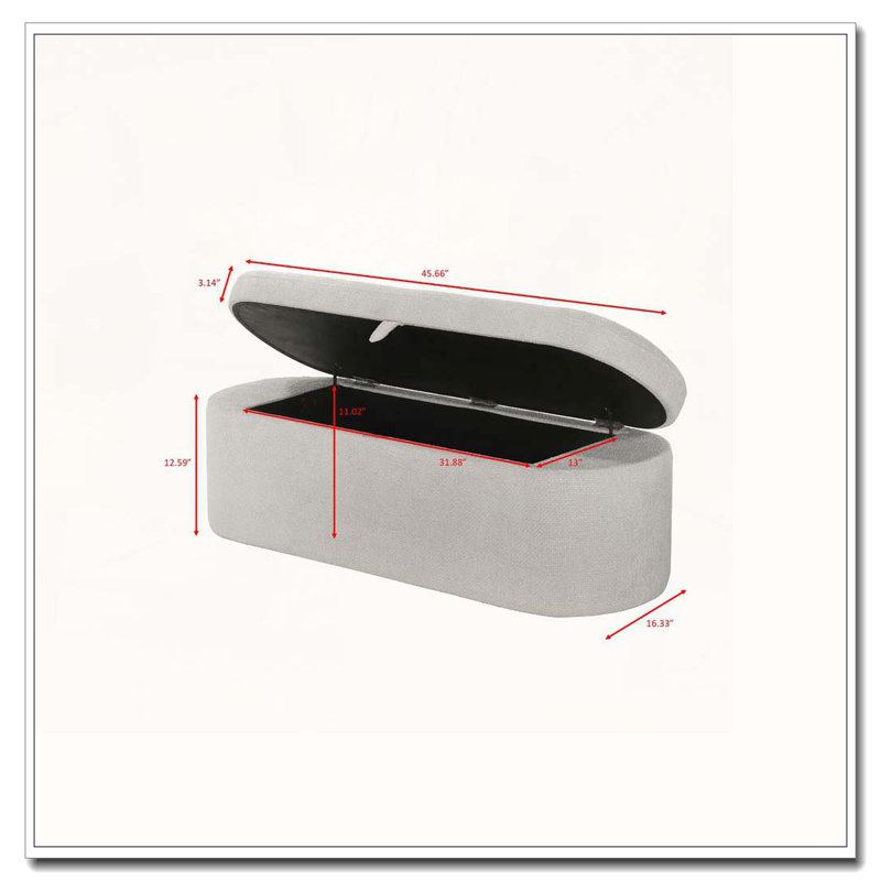 Banc de rangement rembourré, Gruau
