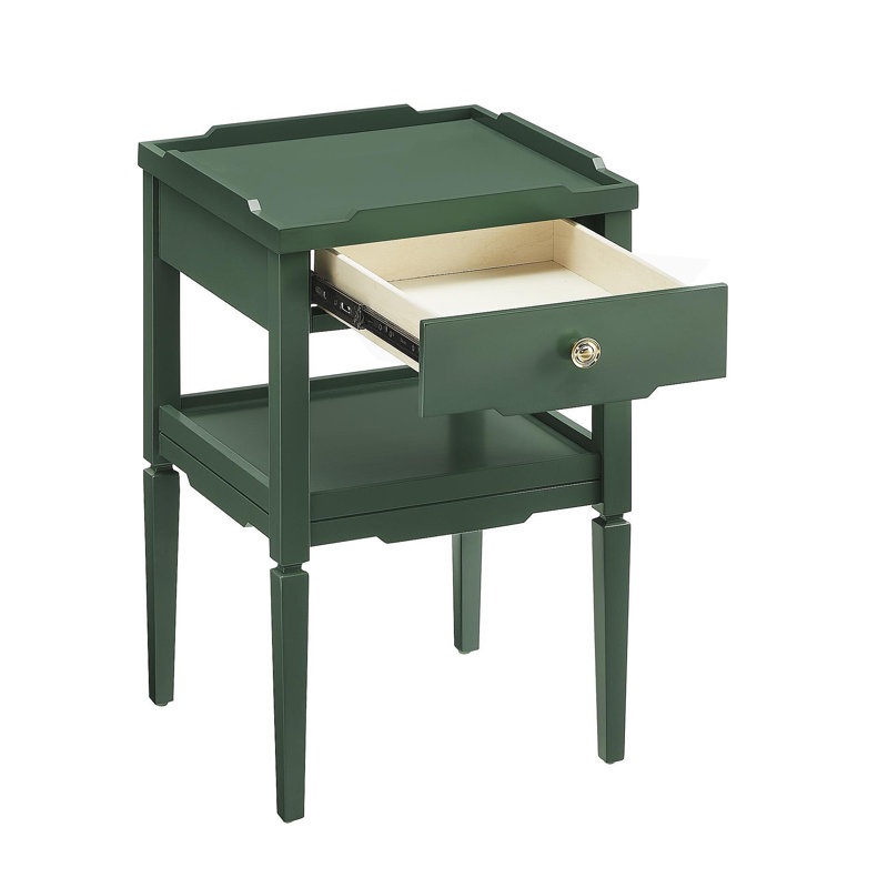Table de chevet 1 tiroir Foley Vintage Green