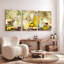 Ensemble de 3 tableaux sur toile tendue représentant une nature morte à l'huile d'olive et au citron-950659695