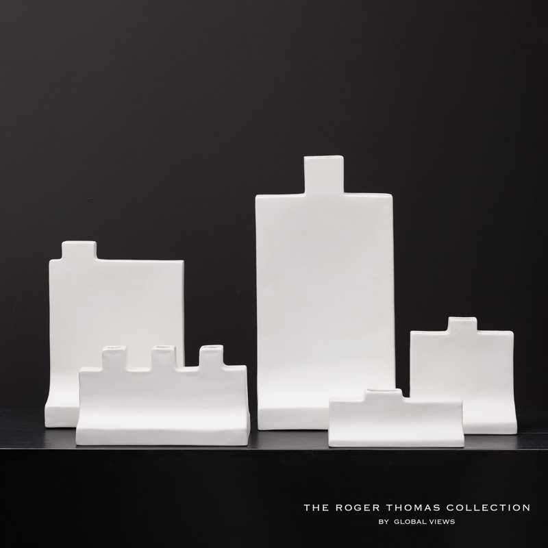 Icon Vase-Matte White, 23" H x 12" W x 7.75" D