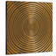 Illusion optique dorée, impression de cercles métalliques hypnotisants, impression d'art encadré (assemblage de cadre requis)-105075907