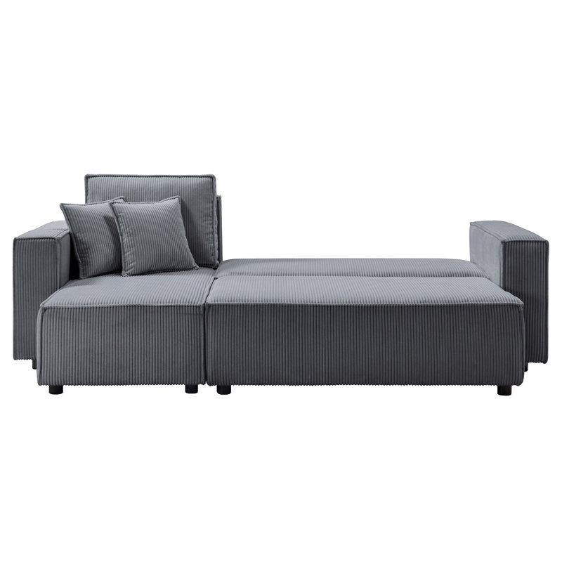 3 Seater Sofa Bed, Dark Grey