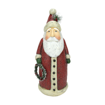 17" Red and White Battery Operated LED Lighted Santa Claus Christmas Table Top Decor