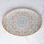 Assiette ovale en porcelaine et titane de qualité supérieure Cruise-Tangier avec pied, 31,75 cm