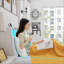 Structure de grand lit avec tête de lit ergonomique, plateforme, prises intégrées, chargeur et tablette de rangement, sans bruit, aucun sommier nécessaire-950345415