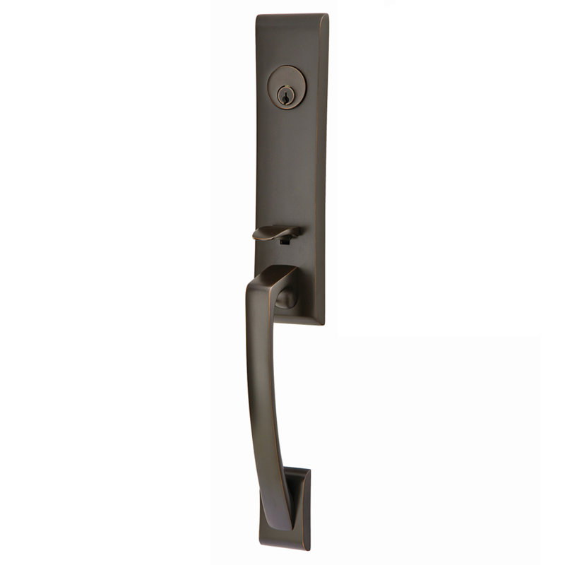 Entretoise tubulaire Emtek Apollo, Levier Hermès, Bronze huilé, Gaucher