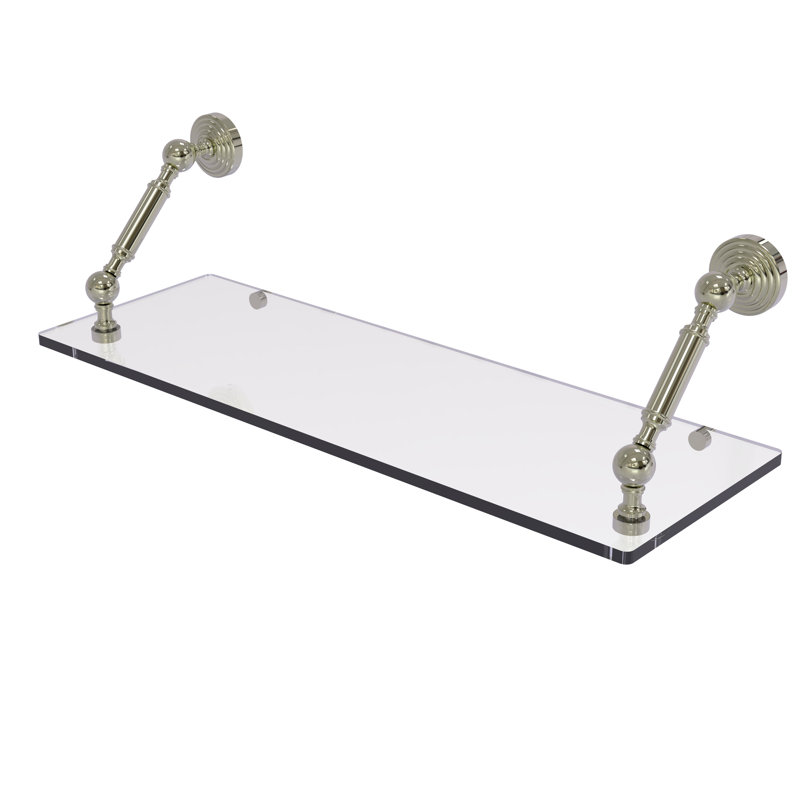 Tablette flottante Beresford, Nickel poli, H 7,3 po x l 24 po x P 8 po