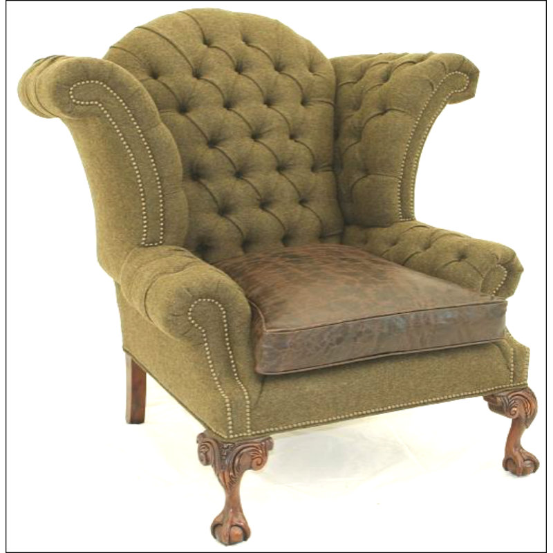 Wingback Chair, Bella Bone Performance Velvet, Brushy Bayou, Old Silver