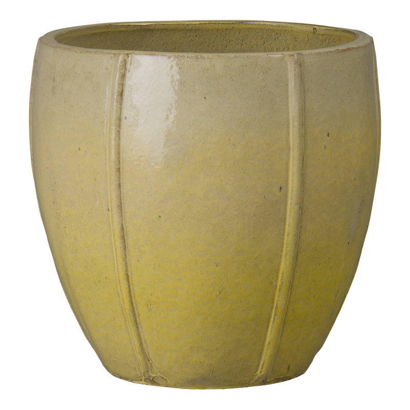 CREST PLANTER, SNOW, Yellow, 20" H x 21" W x 21" D
