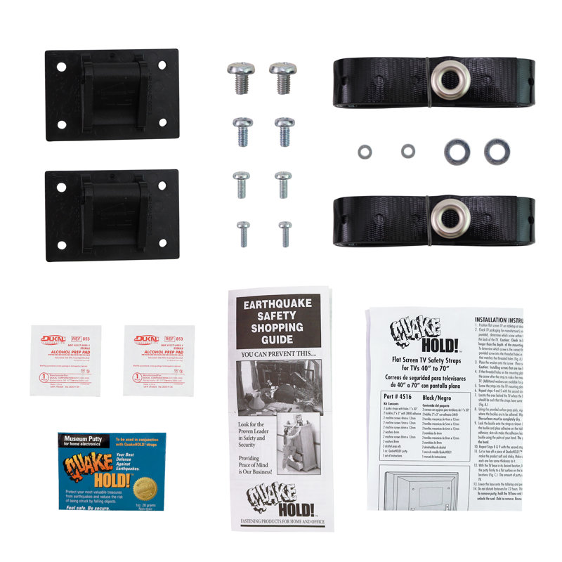 2 PK, 70" Flat Screen Safety Strap